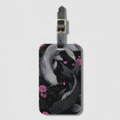 Japanische Koi Fish Dunkle Mode Gepäckanhänger (Vorderseite Vertikal)