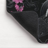 Japanische Koi Fish Dunkle Mode Mousepad (Ecke)