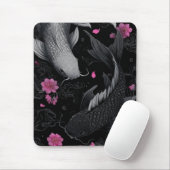 Japanische Koi Fish Dunkle Mode Mousepad (Mit Mouse)