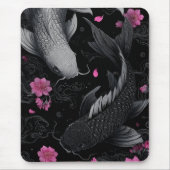 Japanische Koi Fish Dunkle Mode Mousepad (Vorne)