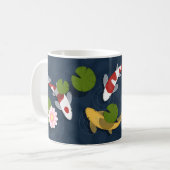Japanische Koi Fish Pond Kaffee Tasse (Vorderseite Links)