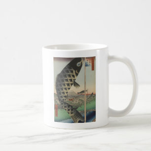 Japanische Koi Hiroshige Fisch Festival Flagge Kaffeetasse