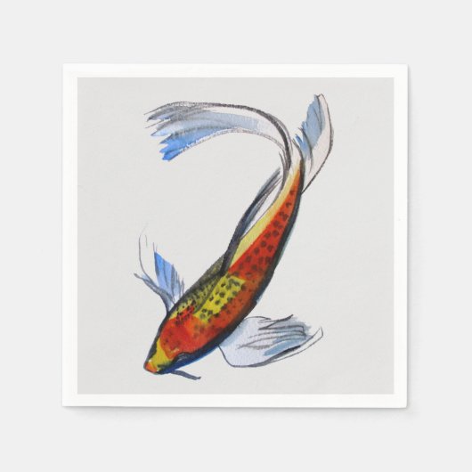 Japanische Koi-Karpfen-Fisch-Kunstwaren Serviette (Vorderseite)