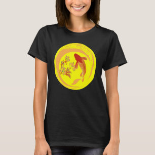 Japanische Koi-Karpfen Nishikigoi-Fische Kirschblü T-Shirt