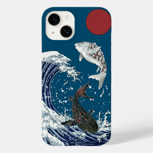 Japanische KOI Kunst, Yinyang Case-Mate iPhone 14 Hülle