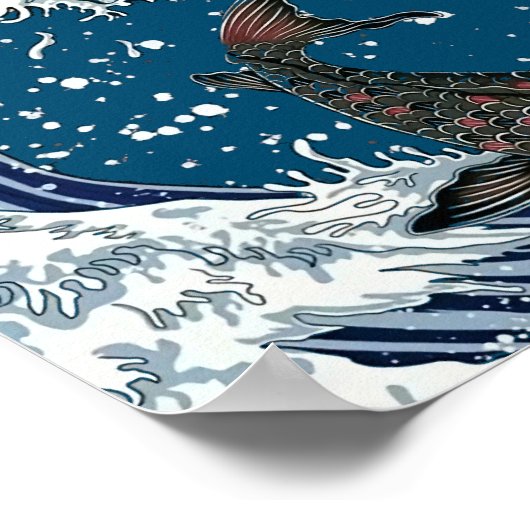 Japanische KOI Kunst, Yinyang Poster (Ecke)