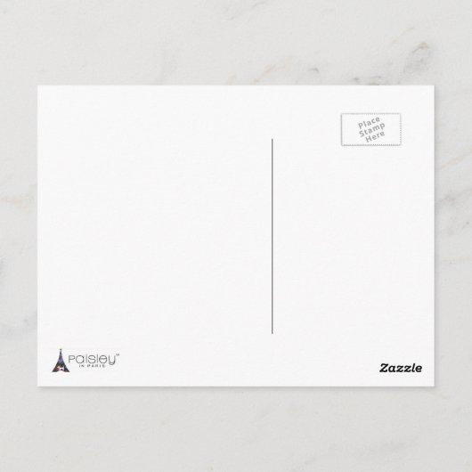 Japanische Kokeshi-Puppe (Pflaume) Postkarte (Rückseite)