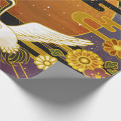 Japanische Kran-Vogel-Illustrationsfläche Geschenkpapier (Ecke)