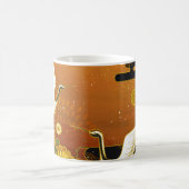 Japanische Kran-Vogel-Illustrationsfläche Kaffeetasse (Mittel)