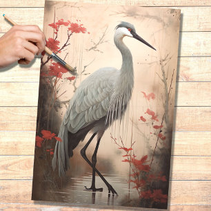 Japanische Krane 1 Decoupage Paper Seidenpapier