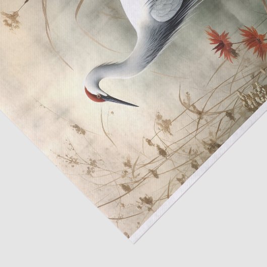 Japanische Krane 4 Decoupage Paper Seidenpapier (Ausschnitt)