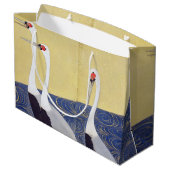 Japanische Krane (Detail), Kiitsu Große Geschenktüte (Rückseite Schrägansicht)