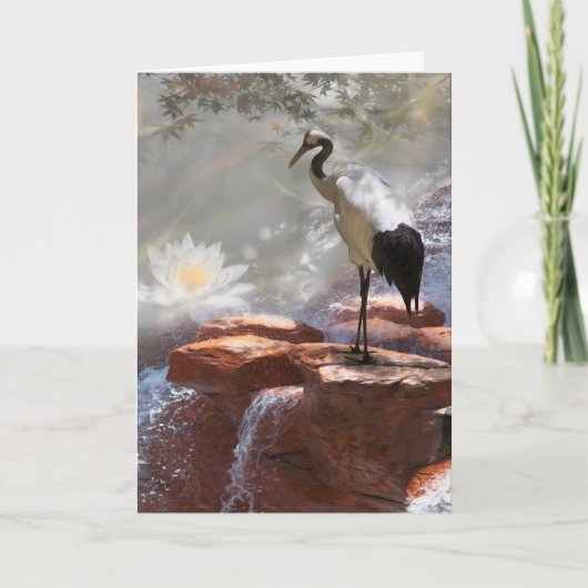 Japanische Krane "Langlebigkeit" Karte (Vorderseite)