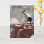 Japanische Krane "Langlebigkeit" Karte (Gelbe Blume)