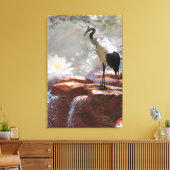 Japanische Krane "Langlebigkeit" Leinwanddruck (Insitu (Wohnzimmer))