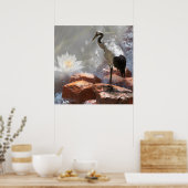 Japanische Krane "Langlebigkeit" Poster (Küche)