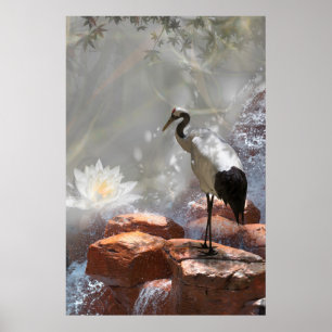 Japanische Krane "Langlebigkeit" Poster