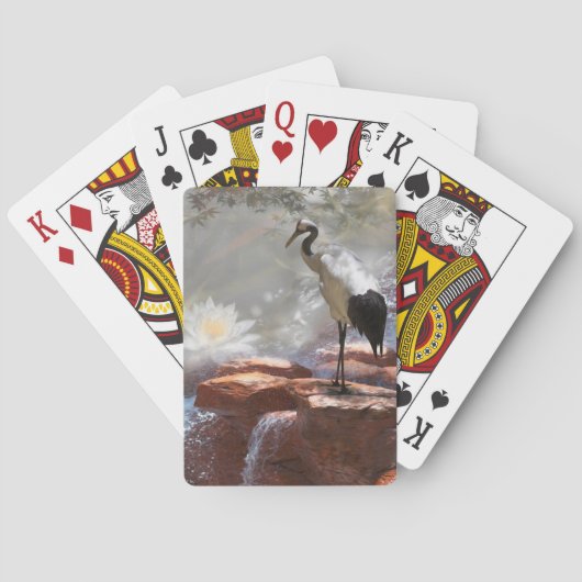 Japanische Krane "Langlebigkeit" Spielkarten (Rückseite)