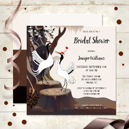 Japanische Krane Love Bird Bridal Dusche Einladung
