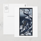 Japanische Krane malen c. 1832-33 Postkarte (Vorne/Hinten)