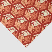 Japanische Kräne, Mandarine und Hellorangees Seidenpapier (Ausschnitt)