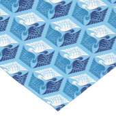 Japanische Krane, Marine, Weiß und Light Blue Kurzer Tischläufer (Ecke)