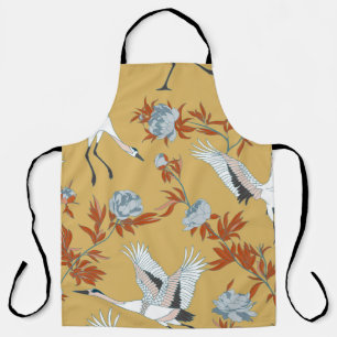 Japanische Krane, Pony, Sequins Muster Schürze