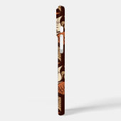 Japanische Krane, Tan, Rost und Schokolade, braun Case-Mate iPhone Hülle (Rückseite / Links)