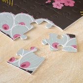 Japanische Krane: Traditionelles nahtloses Muster Puzzle (Seite)