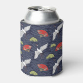 Japanische Krane und Lüfter: Vintages Muster Dosenkühler (Kanne Vorderseite)