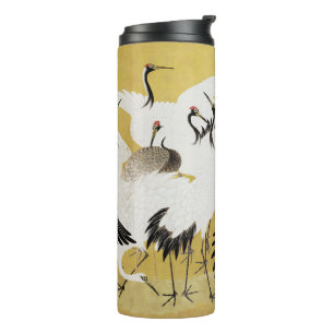 Japanische Krane Vintag Bird Classic Thermosbecher