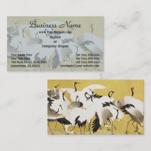 Japanische Krane Vintag Bird Classic Visitenkarte