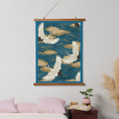 Japanische Krane Wandteppich Mit Holzrahmen (Schlafzimmer)
