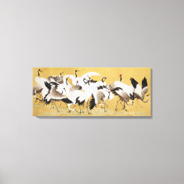 japanische Kranflock, Vintager Druck, Leinwanddruck