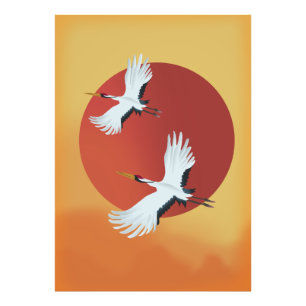 Japanische Kraniche Fotodruck