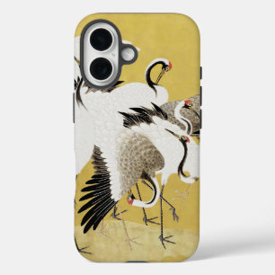 Japanische Kraniche Vintage Vogel Klassiker iPhone 16 Hülle