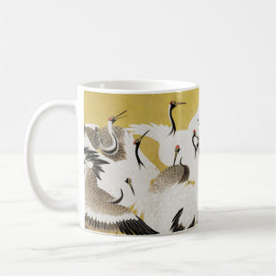 Japanische Kraniche Vintage Vogel Klassiker Kaffeetasse