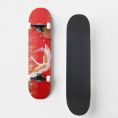 Japanische Kransonne Japanische Sakuralrote Malere Skateboard (Vorderseite)