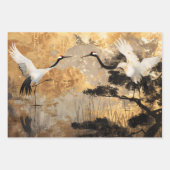 Japanische Kranvögel Geschenkpapier Set (Vorderseite 2)