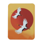 Japanische Kranvögel Magnet (Vertikal)