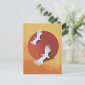 Japanische Kranvögel Postkarte (Stehend Vorderseite)