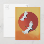 Japanische Kranvögel Postkarte (Vorne/Hinten)