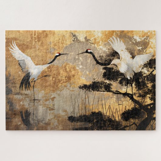 Japanische Kranvögel Puzzle (Horizontal)