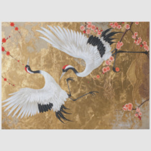 Japanische Kranvögel Seidenpapier