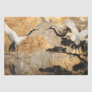 Japanische Kranvögel Seidenpapier