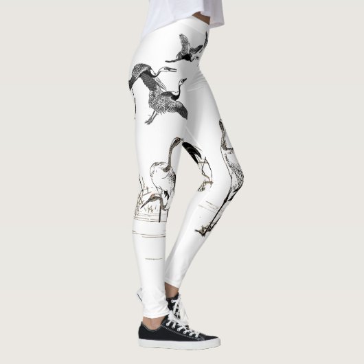 Japanische Kranwild-Vogelschutzgebiete Leggings (Rechts)