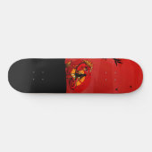 Japanische Kriegerin Drachenfighter Sunset Skateboard (Horizontal)
