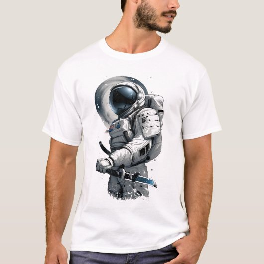 Japanische Kriegerin im Astronauten-Anzug-T - Shir T-Shirt (Vorderseite)