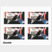 Japanische Kruge Rechteckiger Aufkleber (Blatt)