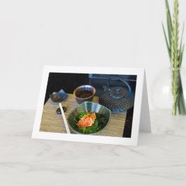 Japanische Küche geklappte leere Grußkarte Karte